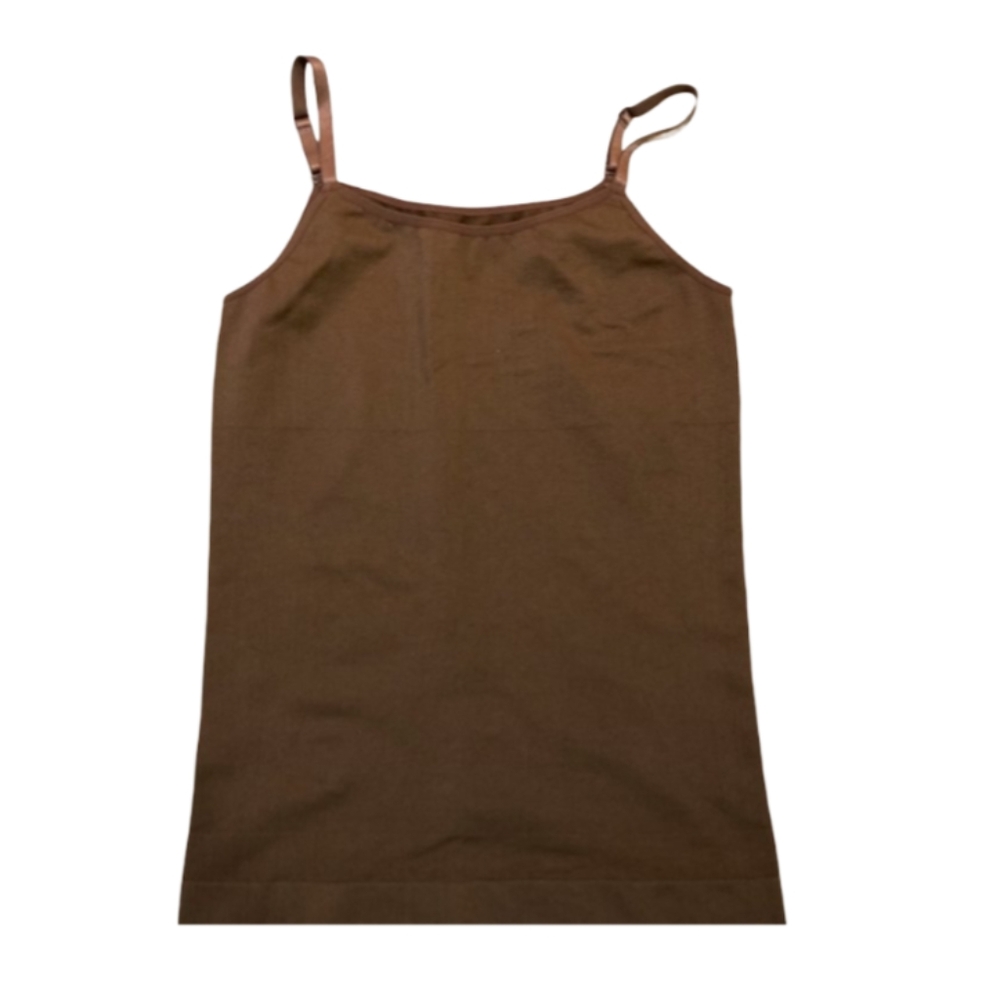 Shapermint Scoop Neck Camisole Shapewear Brown. 3X